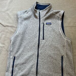 Patagonia Light Gray Fleece Vest for Men